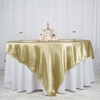 Champagne Satin 90x90  Square Table Overlay Wedding Reception Supplies Sale