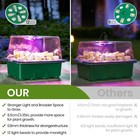 4 Pack Starter Kit With Grow Light  Vented Humidity Dome  Green
