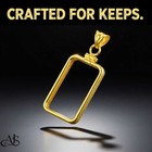 14k Gold Bezel Pendant Frame For Pamp Lady Fortuna Gold Bars