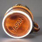Vintage Mid Century 1970 s Ceramic 8oz Coffee Cup Mug Brown Drip Glaze Japan