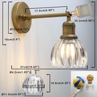 Brass Gold Indoor Vintage Wall Sconce With Flower Shade  1-light Modern Vanit   