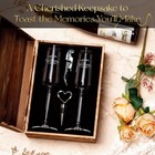 Set Of 2 Personalized Couples Wedding Champagne Flute Glasses 8 Oz     Custom