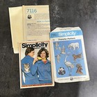 Vintage 1970   s Simplicity 7116 Uncut Embroidery Transfers Endangered Species