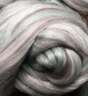 Mint Lavender Shimmer Top Roving Spinning Felting Merino Wool 6 5 Oz Bag