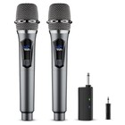 Wireless Microphone professional Dual Handheld Cordless Dynamic Mic System Wi   