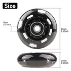 4-pack Pu Inline Skate Wheels Flashing Wheels Replacement W bushings For Kids   