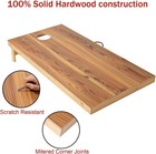 Ukase Solid Wood Regulation Size Cornhole Set Portable Bean Bags Toss Game With