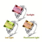 6ct Emerald Cut Zultanite Color Changing Stone Silver Ring Diaspore Usa 