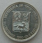 Venezuela Unc Coin 1 2 Bolivar   50 Centimos   1960 Silver  835  low Shipping 