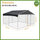 Outdoor Dog Kennel Large Dog Cage Heavy Duty Dog Playpen Metal Pet House W cover