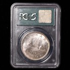 1935  1 Ms65 Pcgs Ogh Canada Silver Dollar - Scarce Gen 2 1 Holder Dbl Voyageur
