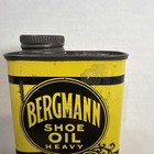 Vintage Advertising Bergmann 8 Oz Shoe Oil Tin Can    M-608