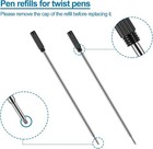20 Pack Black Ballpoint Pen Refills 1mm Medium Tip For Twist Pens Replaceable Us
