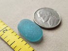 Genuine Beach Sea Glass Surf Tumbled Teal Green Blue Ocean Frosted Medium V04