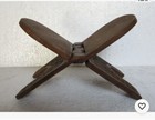 Wooden Book Holder Folding Bible Cookbook Stand Hand Carved Maple Leaf Design