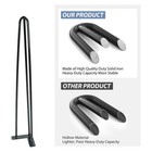 Hairpin Table Legs 34 Inch  3-rod Heavy Duty Metal Coffee Table Legs Black