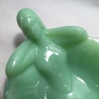 Mosser Glass Soap Dish Jade Green Bathing Beauty Jadeite Nude Woman