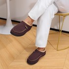 Athmile Mens House Shoes Fuzzy Warm Moccasin Memory Foam House Slippers For Men