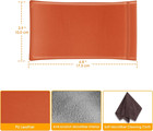 Eyeglasses Pouch With Cleaning Cloth  Portable Squeeze Top Vegan Leather Soft Gl