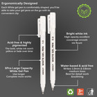 Hnihuy White Gel Pens 1mm  0 8mm Fine Point Opaque White Archival Ink Pen For Bl