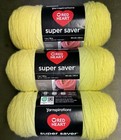 Three Red Heart Super Saver Pale Yellow 100  Acrylic - Worsted Yarn 7 Oz  Skeins