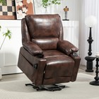 Homcom Lift Recliner Chair  Power Lift Sofa With Massage And Heat  Brown