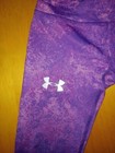 Heat Gear Under Armour  Cropped Legging Athletic Youth Xs Platinum Purple Mix