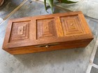Vintage Real Wood Wooden Jewelry Box Royal London Trinket Watch Man Gift Retro