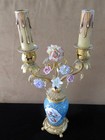 Pair Of Antique French Sevres Style Porcelain And Ormolu Candelabras