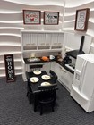 Dollhouse Miniature 1 12 Scale Wooden Oven Stove Cabinets Kitchen Sink