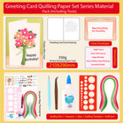 Wizardi Greeting Card Making Kit  Flowers Diy Quilling Kit F07m3-5-fl5