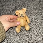 Vintage Miniature Jointed Teddy Bear Brown Plush Handmade Style - 650