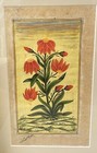 Two  Antique Floral Persian Miniature Watercolors  Framed