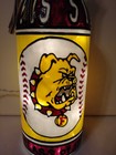 Ferris State Inspired Handpainted Lighted Wine Bottle Stained Glass Look