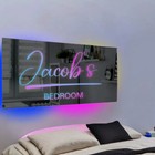 Personalized Name Mirror Light For Bedroom - Led Light Up Mirror For Wall