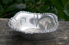 Vintage German 800 Fine Silver Floral Repousse Bon Bon   Small Bowl