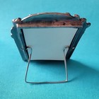 Mini Cat Pewter Frame fits 1 25   x 1 75    Picture 2   x  2 5    Frame  attached Stand 