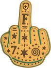Detailed Middle Finger Gesture Cookie Cutter And Stamp Set  4 Inches Tall