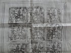 Antique Mongolian Tibetan  Buddhist Woodblock Print On Cotton