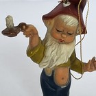 Vintage Pixie Dwarf Elf Christmas Ornament Made In Hong Kong
