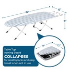 Tabletop Ironing Board Foldable With Iron Rest  Compact Steel Frame  Blue