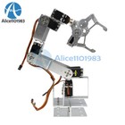 Rot3u 6 Dof Aluminium Robot Arm Mechanical Robotic Clamp Claw For Arduino-silver