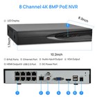 Hikvision Compatible 12mp 4k 8ch 8poe Nvr Pg108h-8p Network Video Recorder H 265