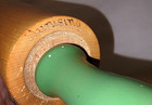 Munising Green Handle Rolling Pin Farmhouse Baking Usa Vtg Retro Rustic
