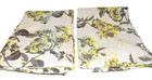 Kensie Home Pair Yellow Floral Window Panels Cotton Blend Grommet Drapes 54x84