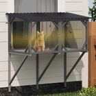 Cat Window Box Catio Outdoor Enclosure 43 3in Bug Proof Net Window Perch For Lar