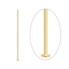 100 Headpins 3 Inch 21 Gauge Gold Plated Brass  3    No Lead No Nickel Head Pins