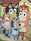 Bluey Family    the Characters Are Raised From Frame   wall Art 12    X 15   x 1 5   