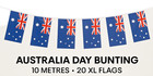 Australia Day Bunting 10m     20 Xl Australian Flags Banner   World Cup Football