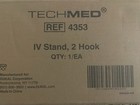 Dukal 4353 Tech-med Iv Stand  Four Caster  2 Hook  Adjust From 47  To 84 